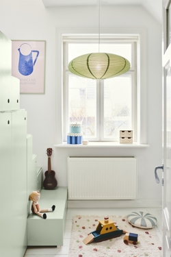 Villo lampa wisząca z papieru ryżowego 60, dusty green